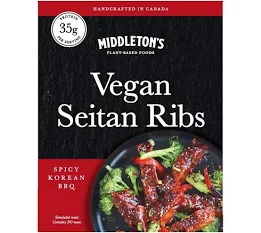 Middleton's Vegan Seitan Ribs Spicy Korean BBQ