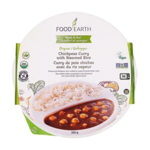 Food Earth Organic Chickpea Curry w/Steamed Rice