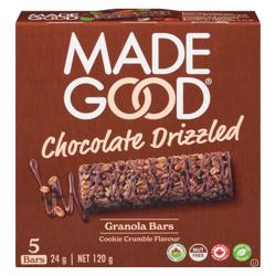 Made Good Organic Cookie Crumble Chocolate Drizzled Granola Bars