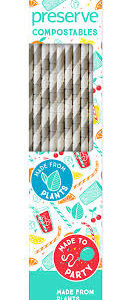 Preserve Compostable Drinking Straws - Grey
