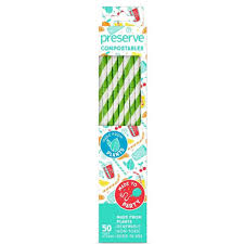Preserve Compostable Straws - Green