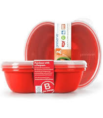 Preserve 2pk Square Food Storage Container - Orange