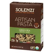 Solenzi Organic Green Pea Penne Artisan Pasta