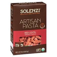 Solenzi Organic Red Lentil Fusilli Artisan Pasta