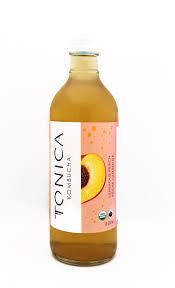 Tonica Organic Luminous Peach Sparkling Kombucha 355mL